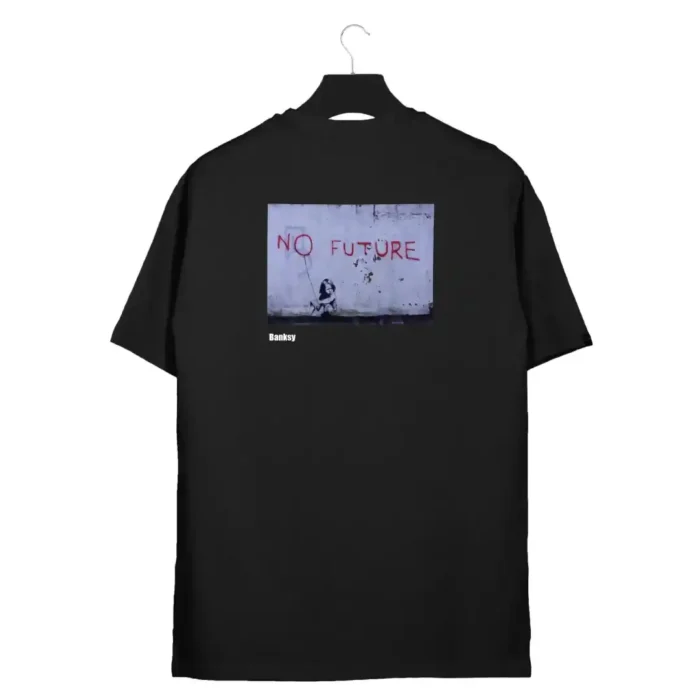تی شرت پیلار جونیور نخ پنبه - طرح "No future" از بنکسی - تصویر 1